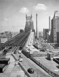 Queensboro Bridge Poster Print featuring New York City skyline