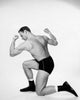 Male bodybuilder flexing his muscles poster print