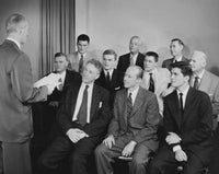 Business Executives in a Seminar Poster Print, perfect for office decor.