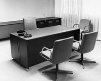 Interior of an Office Poster Print showcasing modern workspace decor.
