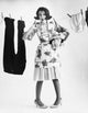 Portrait of a Young Woman Pinned to a Clothesline Poster Print