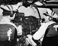 Pilot and Co-Pilot Preparing for Takeoff Poster Print, aviation art