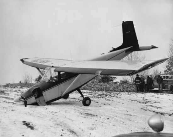 Airplane Crashed in a Field Poster Print showcasing a dramatic scene.