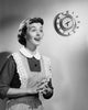 Smiling young woman poster print showcasing joy and positivity.