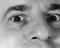 Close-up of a man's face poster print, detailed artwork on premium paper