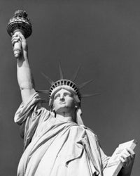 Close-up view of the Statue of Liberty poster print showcasing intricate details.