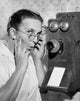 Portrait of a Senior Woman Talking on the Telephone Poster Print