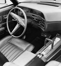 Close-up of car interior poster print showcasing intricate automotive design.