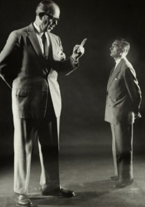 Businessman Scolding Another Businessman Poster Print