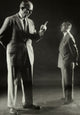 Businessman Scolding Another Businessman Poster Print