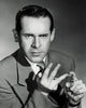 Portrait of a businessman counting on his fingers poster print.