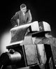 Close-Up of a Businessman in a Vise Grip Poster Print