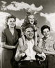 Parents and Their Children Standing Poster Print featuring a heartwarming family scene.