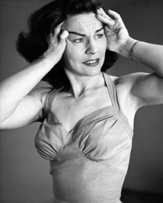 Close-up of a young woman suffering from a headache poster print