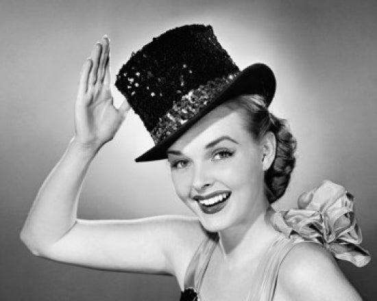 Portrait of a Dancer Wearing a Top Hat and Smiling Poster Print