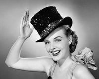 Portrait of a Dancer Wearing a Top Hat and Smiling Poster Print