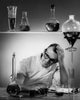 Scientist analyzing chemical in a laboratory poster print