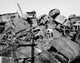 Close-Up of Damaged Cars at a Junkyard Poster Print