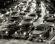 High angle view of cars on a road in Boston, Massachusetts poster print.