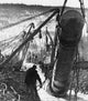 Poster of two construction workers at the Trans-Alaskan Pipeline in Alaska.