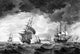 Evening Ships Illustration Poster Print showcasing serene ships at twilight.
