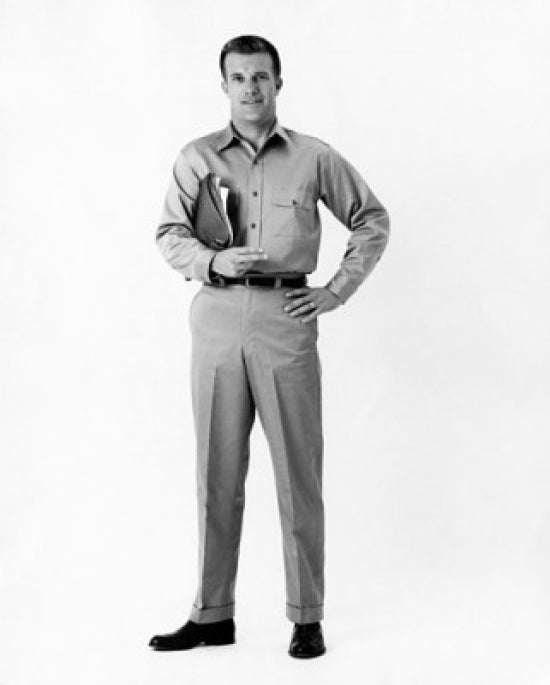 Male Architect Standing with Hand on Hip Poster Print