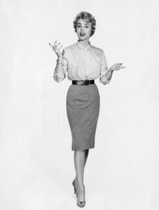 Young Woman Gesturing Poster Print - Expressive Artwork for Home Decor