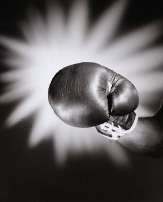 Close-up boxing glove poster print showcasing detailed craftsmanship.