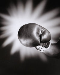Close-up boxing glove poster print showcasing detailed craftsmanship.