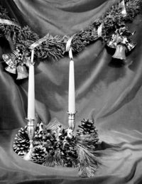 Close-up of Christmas ornaments and candles poster print
