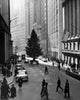 Christmas tree in front of New York Stock Exchange poster print