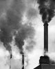 Smoke Emitting from Smoke Stacks Poster Print showcasing industrial beauty.