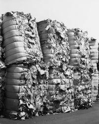 Bales of Waste Paper Poster Print showcasing unique textures and patterns.