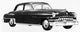 Close-up of a 1952 De Soto Custom Poster Print showcasing classic car design.