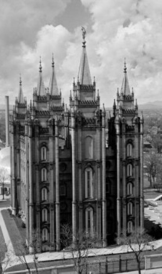 High angle view of the Salt Lake City Mormon Temple poster print