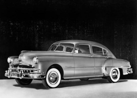 1949 Pontiac Classic Car Poster Print on the road