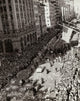 High angle view of a parade for General Douglas MacArthur on 5th Avenue, NYC, April 1951 poster print.