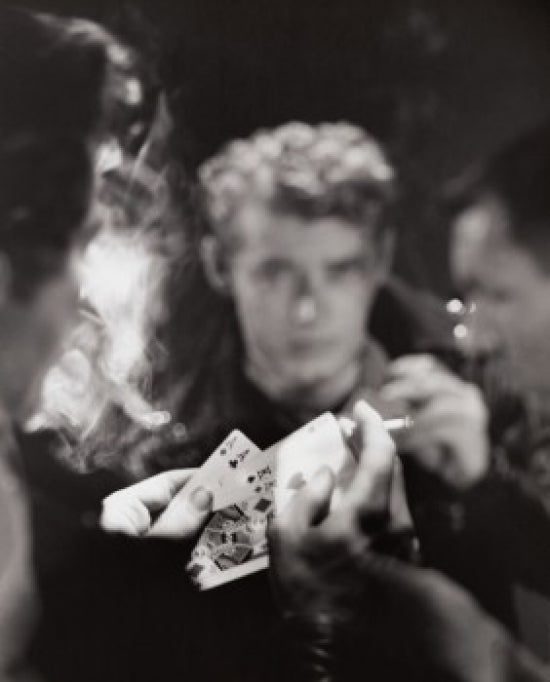 Three People Playing Poker Poster Print featuring a classic poker scene