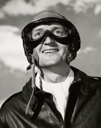 Close-up of a smiling pilot poster print, showcasing vibrant colors and joyful expression.