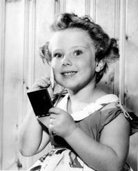 Portrait of girl doing make-up poster print