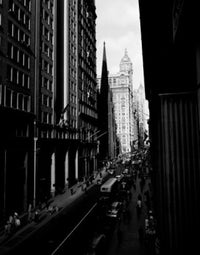 High angle view of street traffic in Manhattan poster print