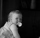 Adorable portrait of a baby girl poster print
