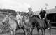 Family with one boy on horses poster print, vibrant and heartwarming