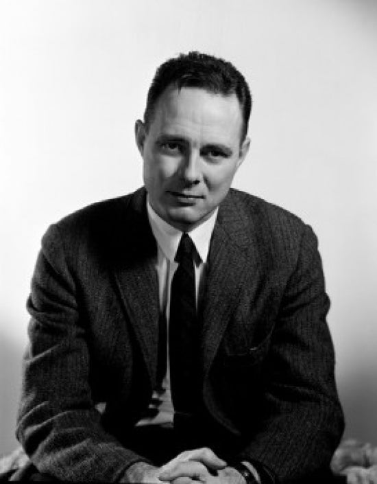 Portrait of a businessman in a studio setting poster print.