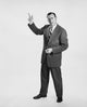 Businessman Pointing Upwards Poster Print showcasing ambition and motivation.