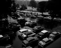 Boston Cars on Parking Poster Print showcasing urban city life.