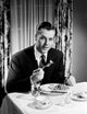 Man Eating Dinner Poster Print for home decor