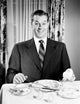 Man Eating Dinner Poster Print showcasing vibrant culinary art.