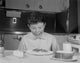 Portrait of boy eating spaghetti poster print showcasing childhood joy