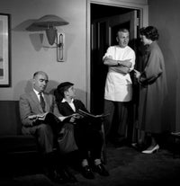 People in Dentist Office Poster Print showcasing a humorous scene